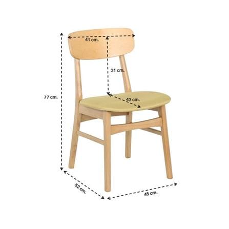 เก้าอี้ทานข้าว SB FURNITURE YUKARI 19201093 สีเหลือง_7