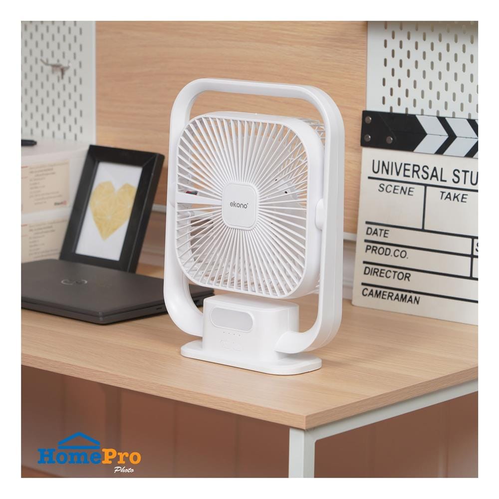 พัดลมพกพา 8 นิ้ว EKONO EK-PTB02 สีขาว
