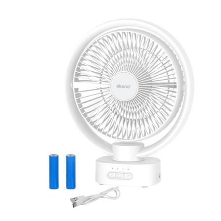 พัดลมพกพา 8 นิ้ว EKONO EK-PTB04 สีขาว_2