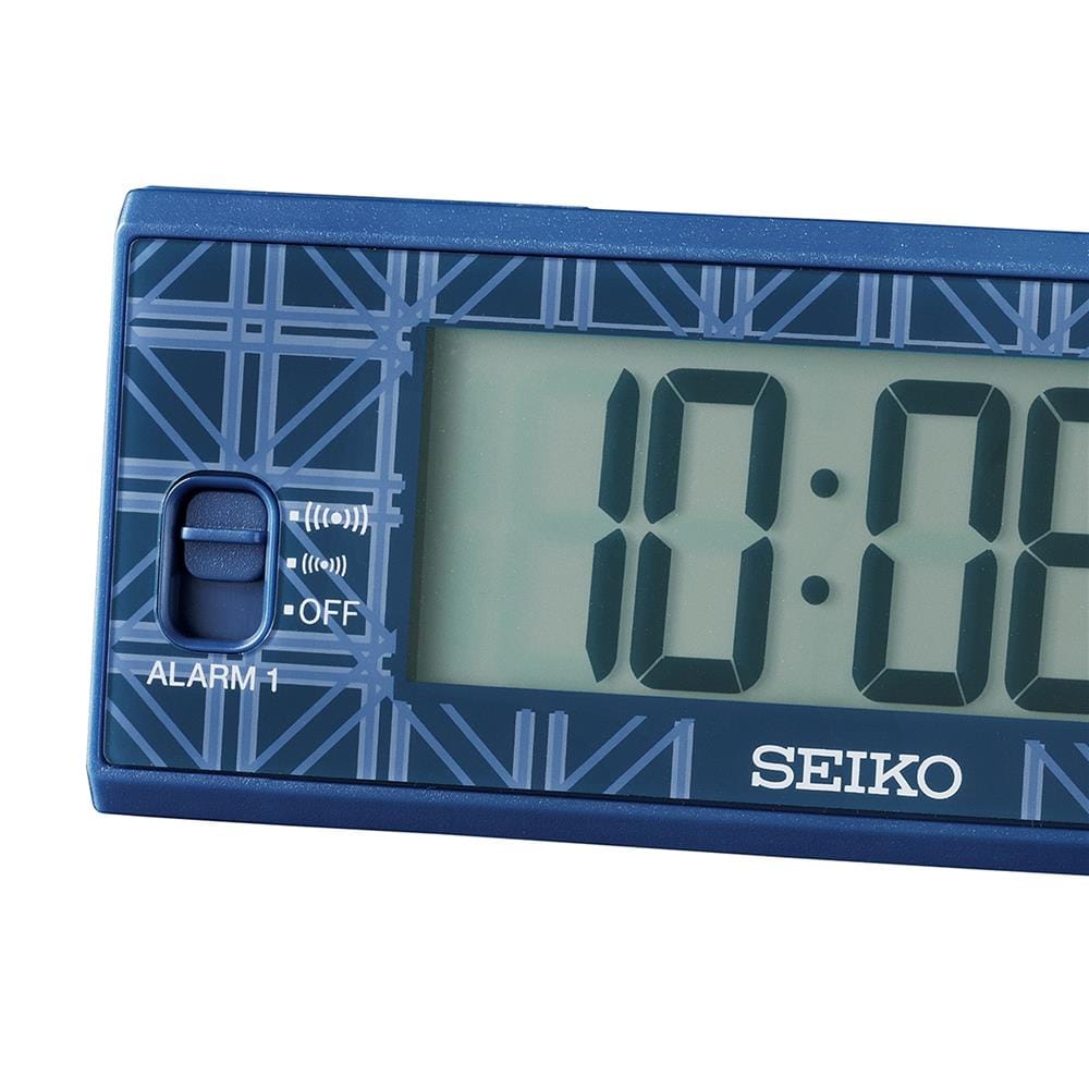 นาฬิกาตั้งโต๊ะ SEIKO CLOCKS QHL099L 1.8X4.8 นิ้ว สีน้ำเงิน