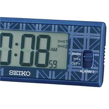 นาฬิกาตั้งโต๊ะ SEIKO CLOCKS QHL099L 1.8X4.8 นิ้ว สีน้ำเงิน_2