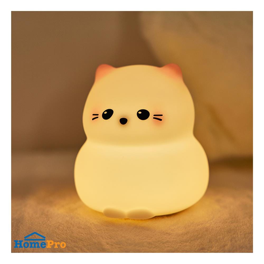 โคมไฟซิลิโคน แมวน้อยคุ้มภัย MOFII GUARDIAN KITTY 0.5 วัตต์ ปรับแสง ตั้งเวลาได้ สีขาว