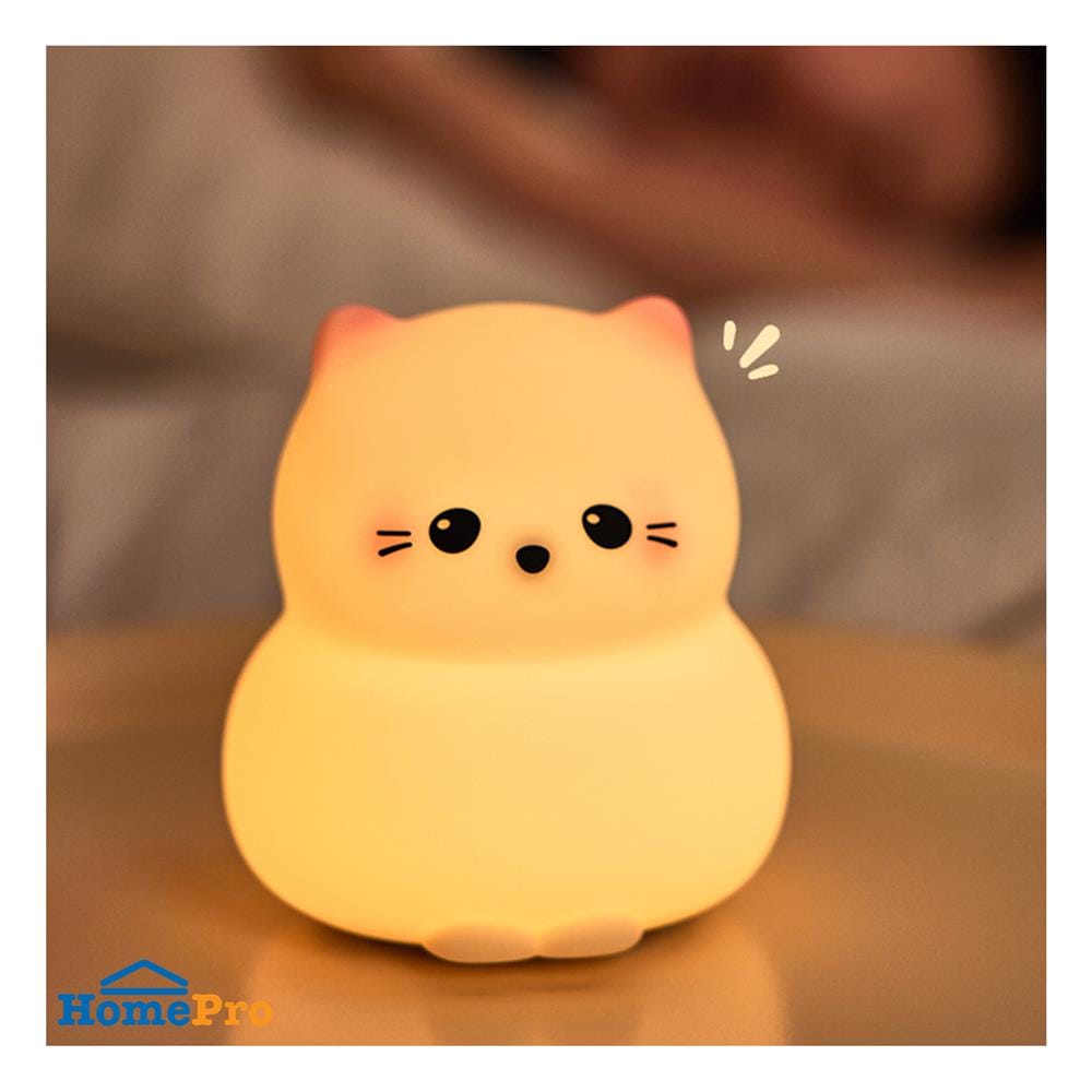 โคมไฟซิลิโคน แมวน้อยคุ้มภัย MOFII GUARDIAN KITTY 0.5 วัตต์ ปรับแสง ตั้งเวลาได้ สีขาว