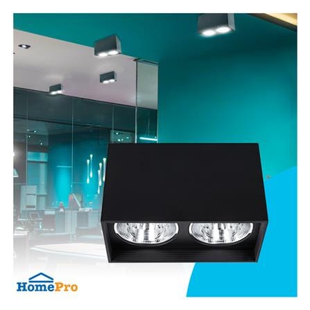 ดาวน์ไลท์ BEC SS404-2L 10.5 นิ้ว สีดำ เหลี่ยม_4