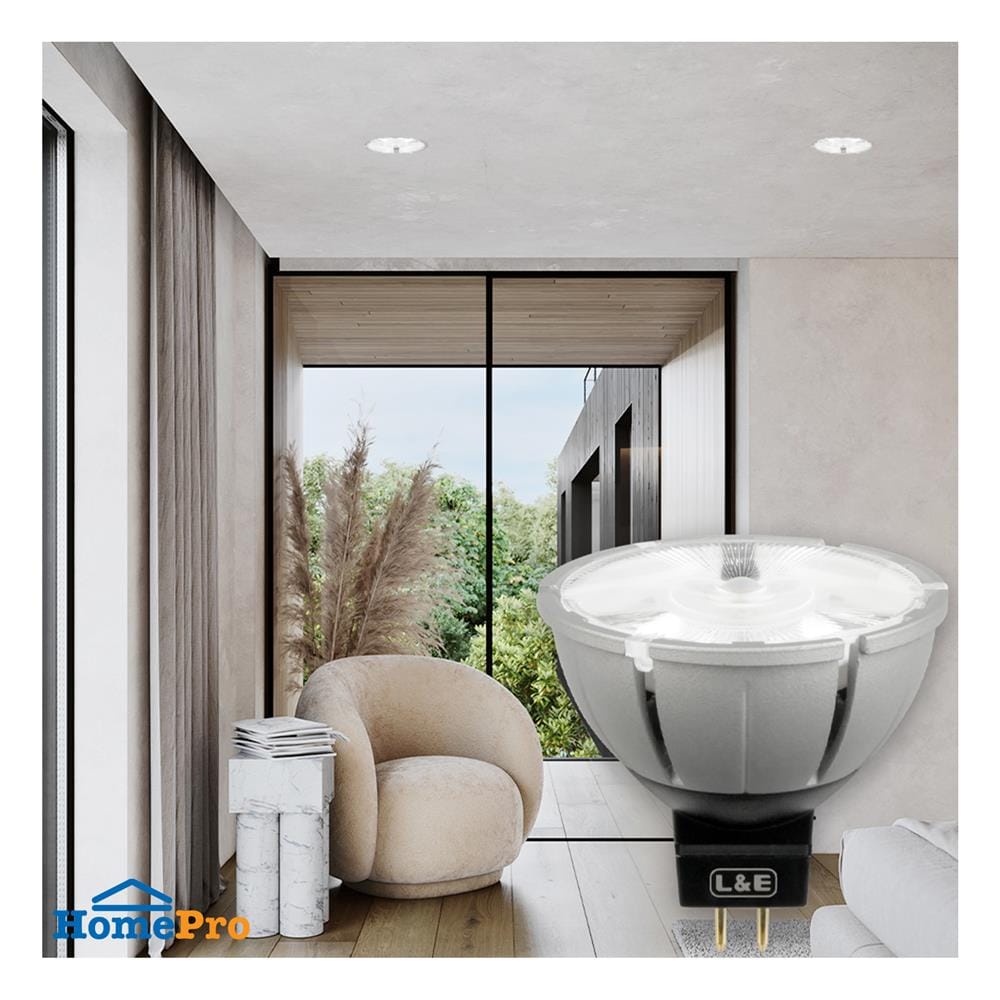 หลอด LED L&E MR16/PAR DIM 12V 36D 7.5 วัตต์ WARM WHITE GU5.3