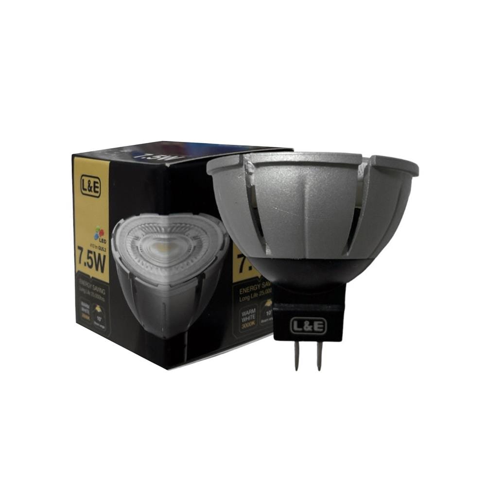 หลอด LED L&E MR16/PAR DIM 12V 10D 7.5 วัตต์ WARM WHITE GU5.3