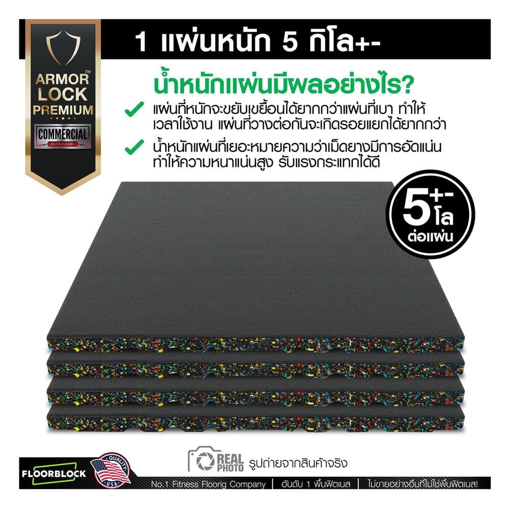 แผ่นยางกันกระแทก 25 มม. IRONTEC ARMOR LOCK PREMIUM