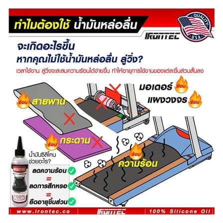 น้ำมันซิลิโคนหล่อลื่นลู่วิ่งไฟฟ้า IRONTEC 200 มล._8