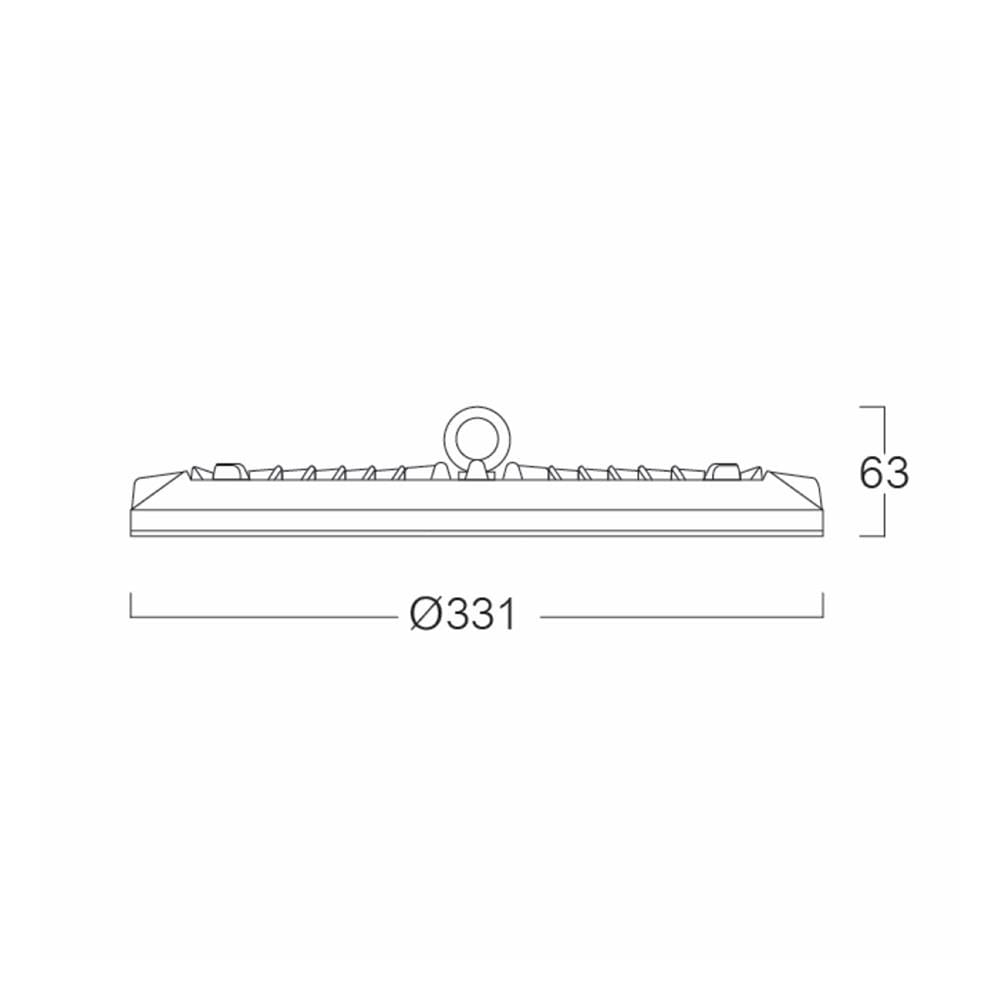 โคมไฮเบย์ LED LUMAX EHBL 200 วัตต์ DAYLIGHT สีดำ