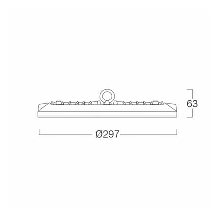 โคมไฮเบย์ LED LUMAX EHBL 150 วัตต์ DAYLIGHT สีดำ_6