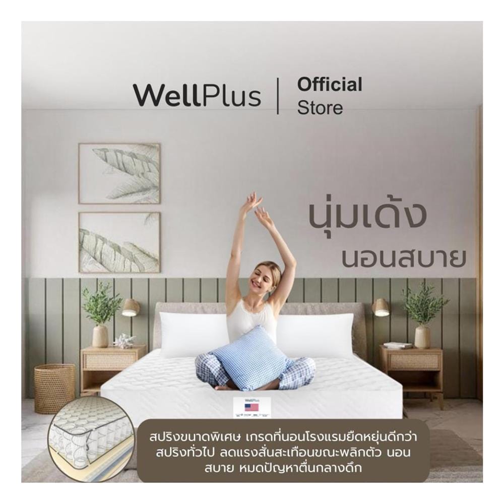 ที่นอนสปริง 6 ฟุต WELLPLUS รุ่น VALERIE