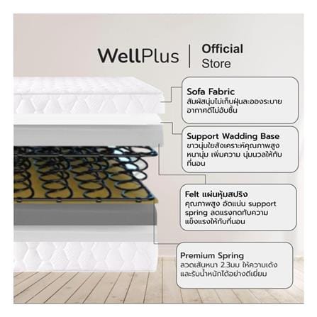 ที่นอนสปริง 6 ฟุต WELLPLUS รุ่น WILLOW_2