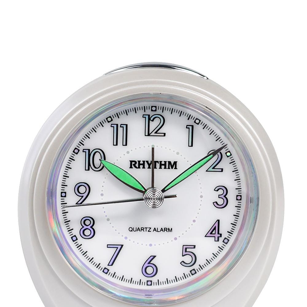 นาฬิกาปลุก RHYTHM CRE815NR03 3.2X3.1 นิ้ว สีขาว