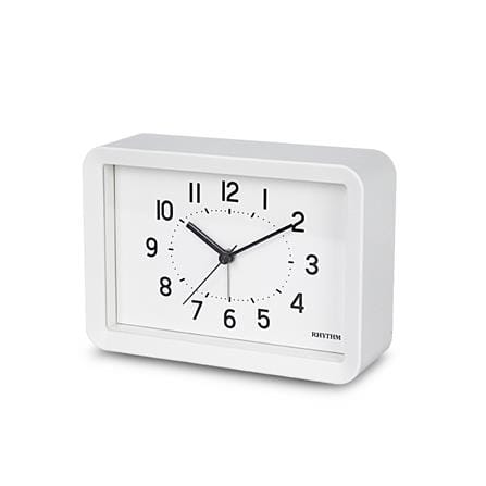 นาฬิกาตั้งโต๊ะ RHYTHM 8RE675SR03 5.8X4.1 นิ้ว สีขาว_2