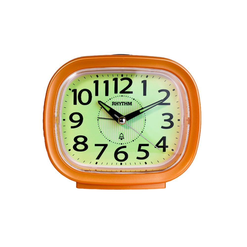 นาฬิกาปลุก RHYTHM CRA846NR14 4.5X3.8 นิ้ว สีส้ม