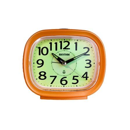 นาฬิกาปลุก RHYTHM CRA846NR14 4.5X3.8 นิ้ว สีส้ม_0