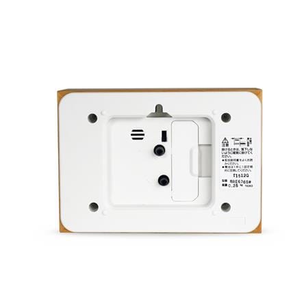 นาฬิกาตั้งโต๊ะไม้ RHYTHM 8RE676SR06 5.8X4.1 นิ้ว สีน้ำตาลอ่อน_2