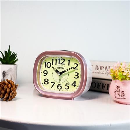 นาฬิกาปลุก RHYTHM CRA846NR13 4.5X3.8 นิ้ว สีชมพู_3