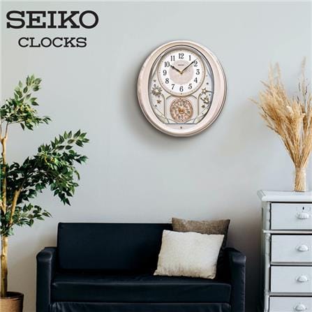นาฬิกาแขวน SEIKO CLOCKS QXM370P 16.3X15.1 นิ้ว สีชมพู_4