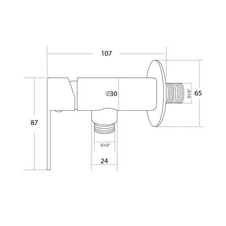 วาล์วฝักบัว 1 ทาง DONMARK GL-2321_3