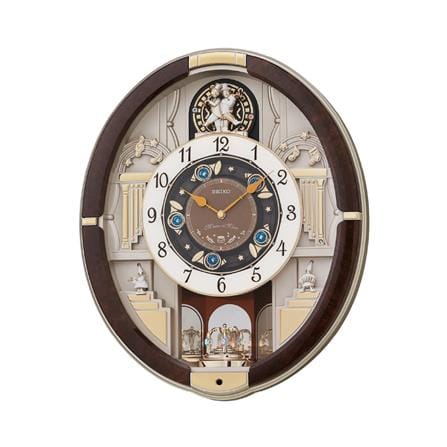 นาฬิกาแขวน SEIKO CLOCKS QXM289B 18.3X15.1 นิ้ว สีน้ำตาล_0