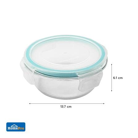 กล่องอาหารแก้วกลม 0.4 ลิตร KECH RUMI สีฟ้า_5