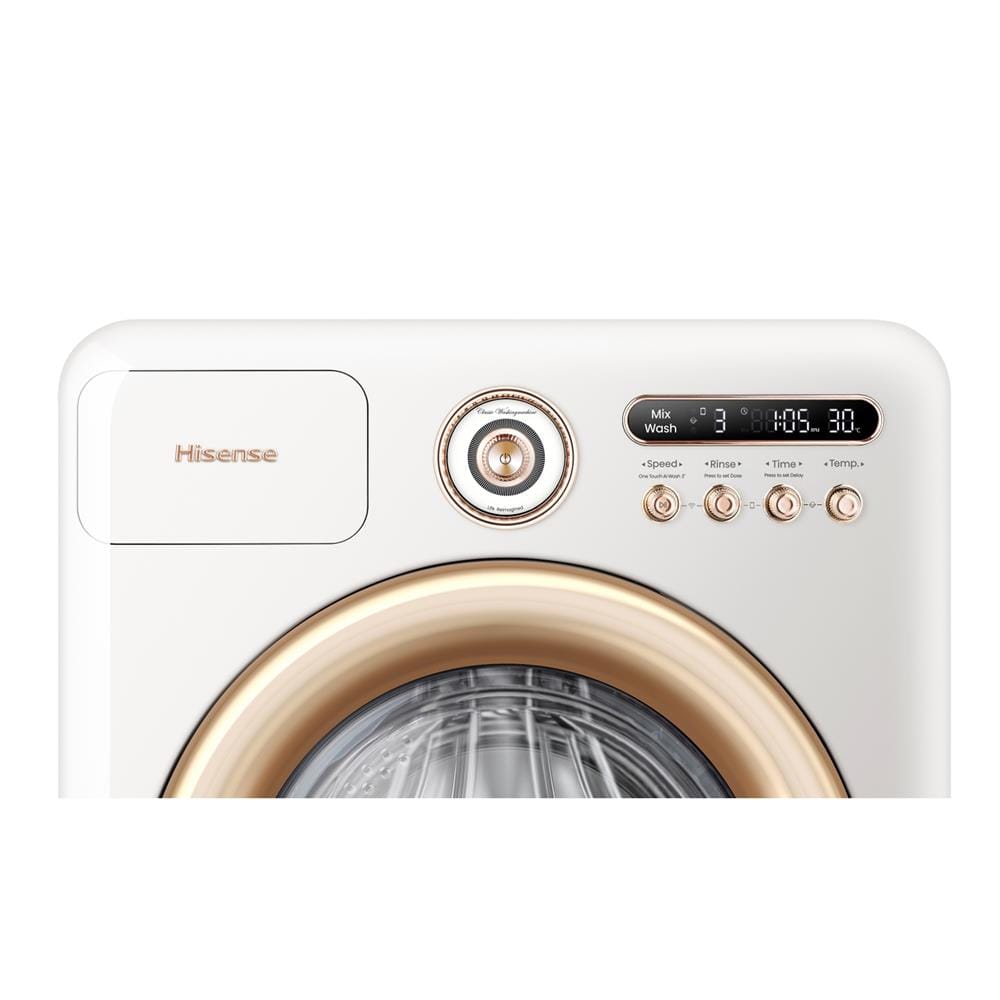 เครื่องซักผ้าฝาหน้า HISENSE WF105R5 10.5 กก. 1400 RPM อินเวอร์เตอร์ สีขาว