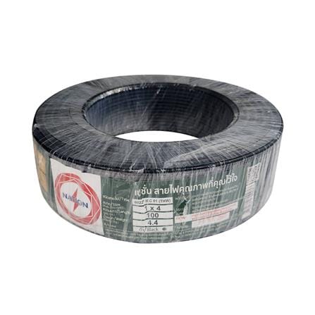 สายไฟ THW IEC01 NATION 1x4 ตร.มม. 100 ม. สีดำ_0