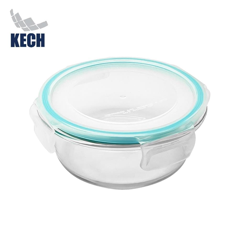 กล่องอาหารแก้วกลม 0.6 ลิตร KECH RUMI สีฟ้า
