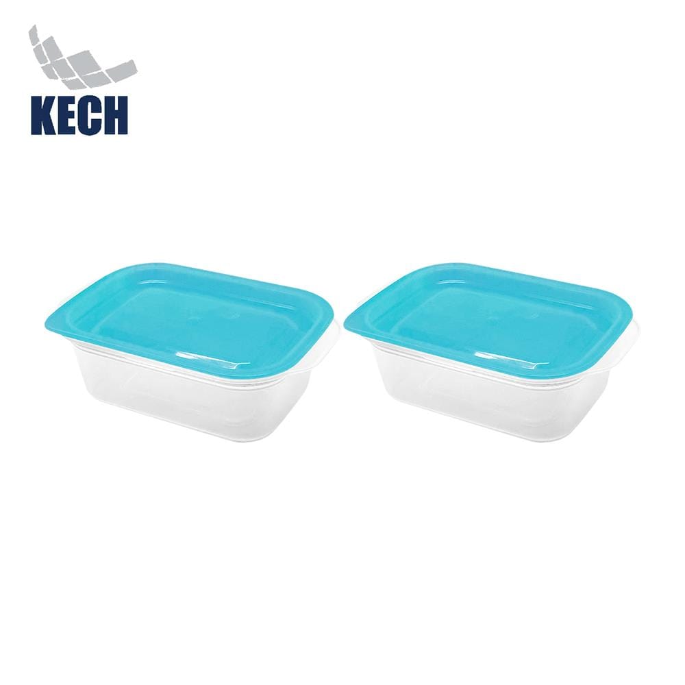 กล่องอาหารผืนผ้า KECH NICK 0.63 ลิตร สีเทอร์ควอยซ์ (แพ็ก 2 ชิ้น)_1