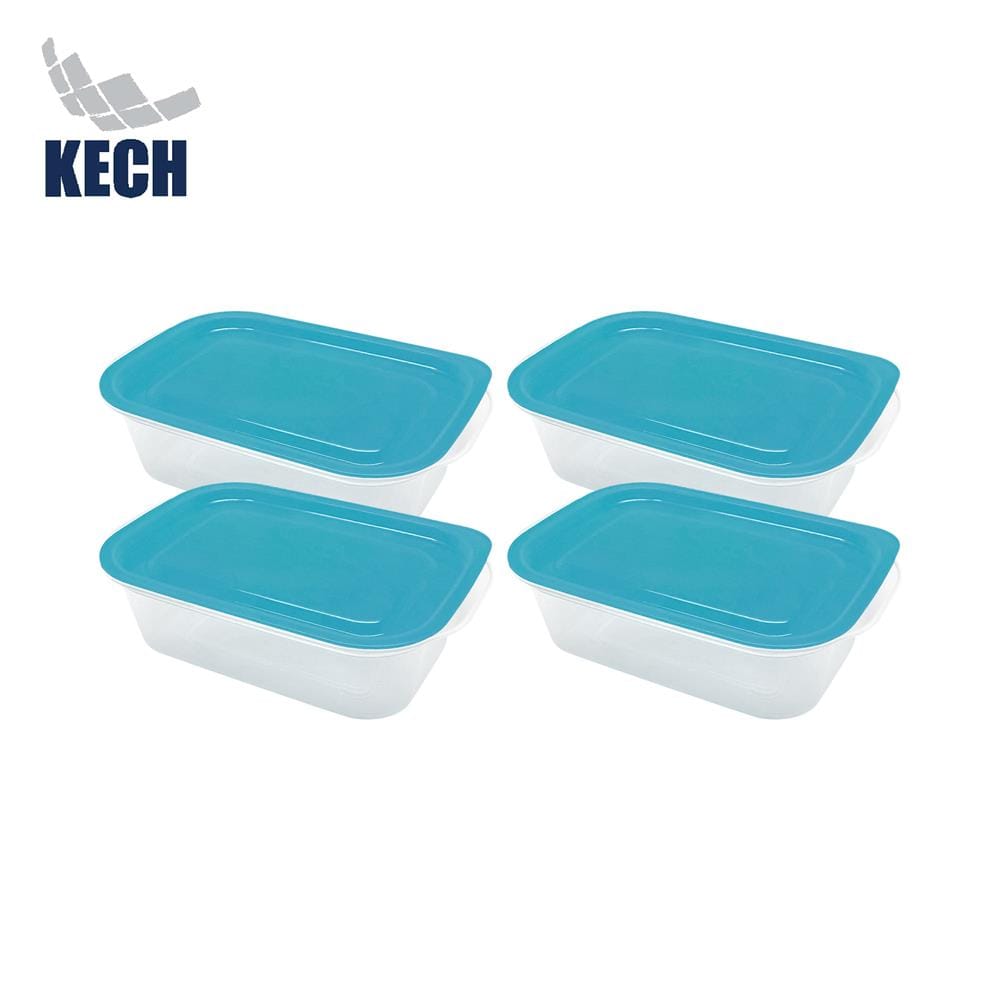 กล่องอาหารผืนผ้า KECH NICK 0.18 ลิตร สีเทอร์ควอยซ์ (แพ็ก 4 ชิ้น)