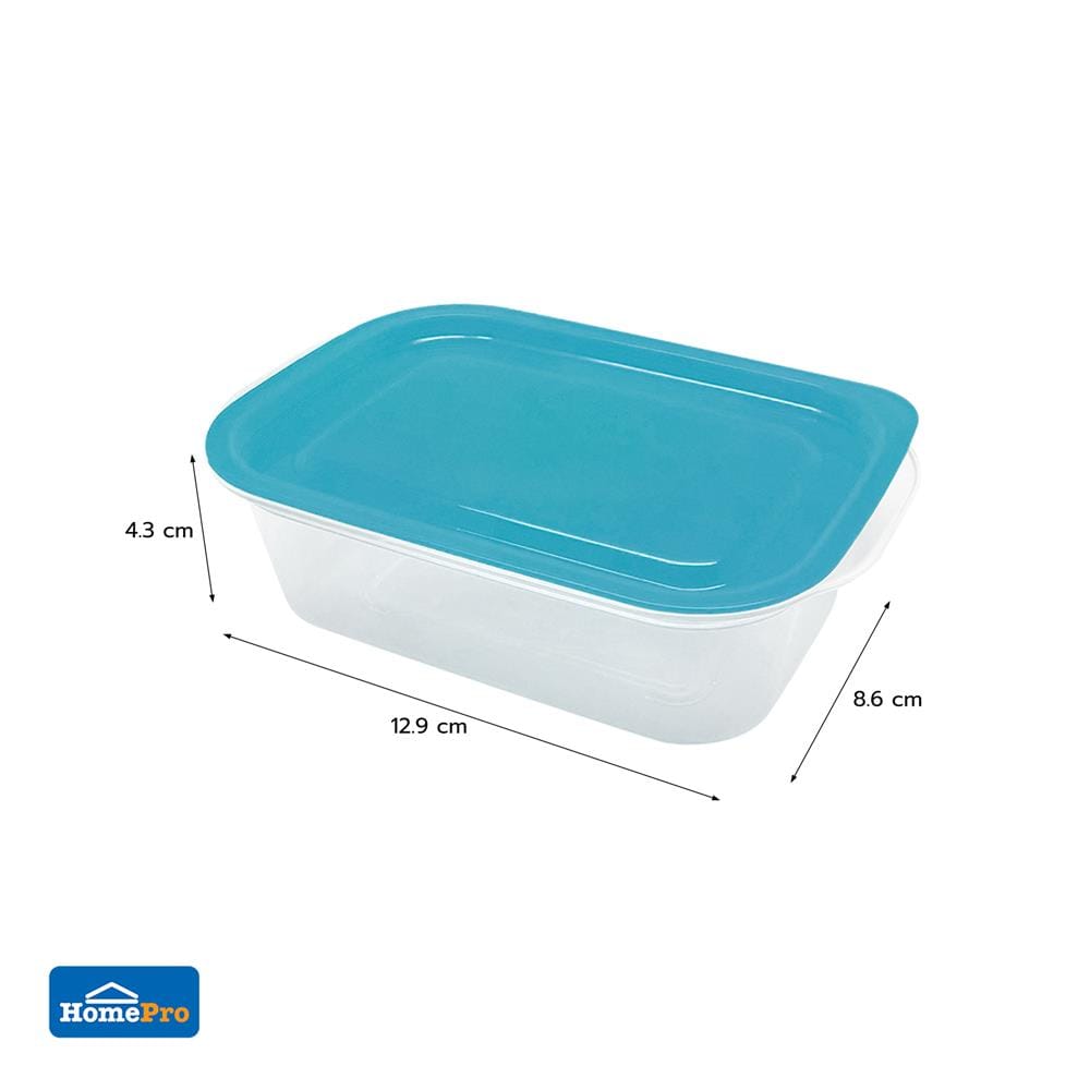 กล่องอาหารผืนผ้า KECH NICK 0.18 ลิตร สีเทอร์ควอยซ์ (แพ็ก 4 ชิ้น)