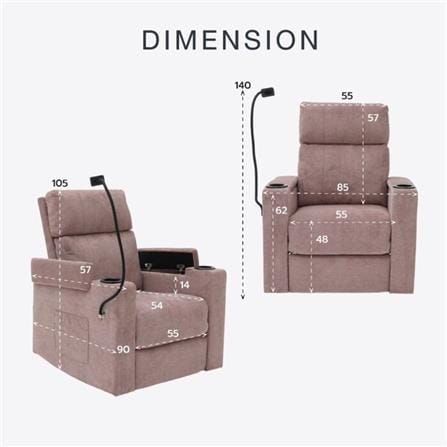 RECLINER SB FURNITURE EASE-PLU 19233941 สีชมพู_6