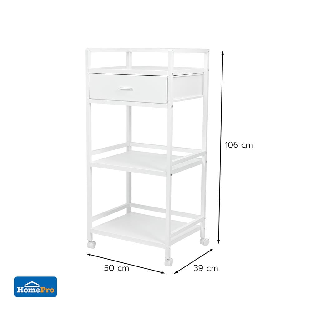ชั้นวางของ 3 ชั้น STACKO ROBUSTE 50X39X106 ซม. สีขาว