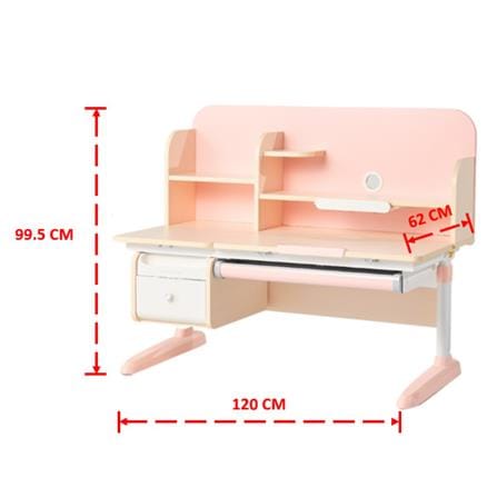 โต๊ะเขียนหนังสือปรับระดับ ERGOTREND KIDS 120 ซม. สีชมพู_9
