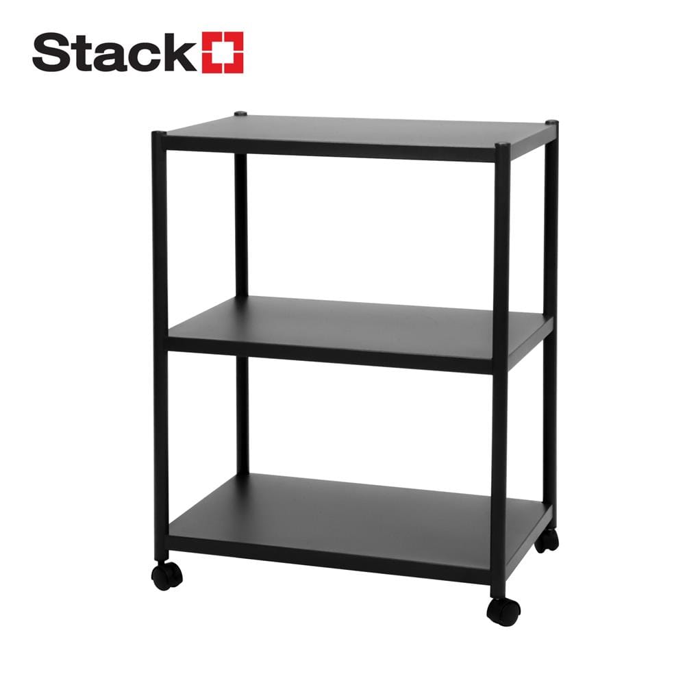 ชั้นวางของ 3 ชั้น STACKO BRISK 60X40X80 ซม. สีดำ