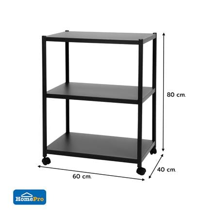ชั้นวางของ 3 ชั้น STACKO BRISK 60X40X80 ซม. สีดำ_7