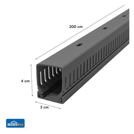รางเก็บสายไฟวายดักส์ ELECKTA 40X30 มม. 2 ม. สีเทา_2