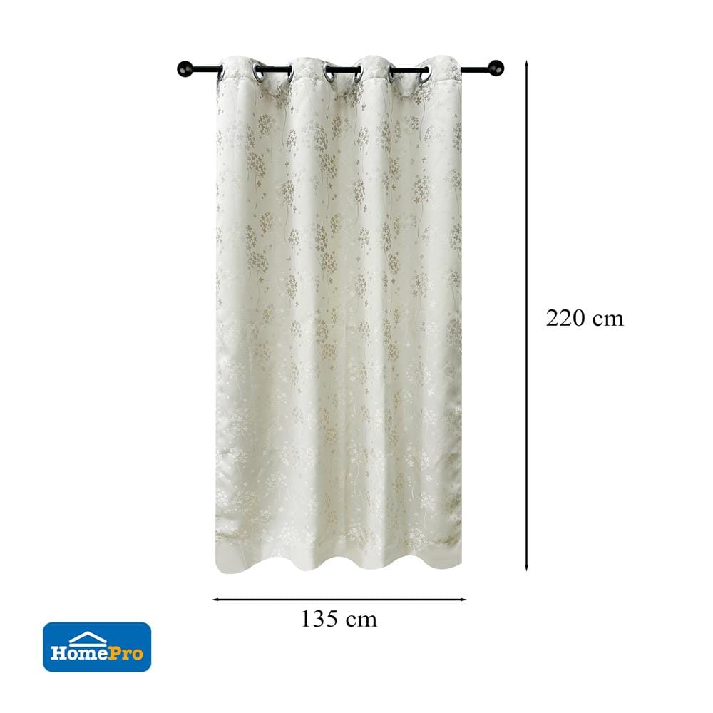 ผ้าม่าน EYELET HOME LIVING STYLE FLY UV 135X220 ซม. สีครีม