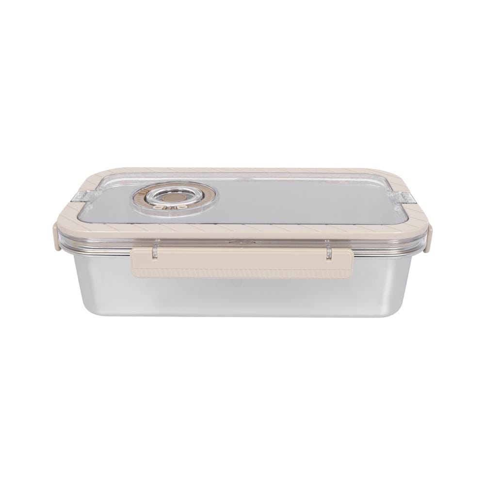 กล่องอาหารสเตนเลส มีหู 3.6 ลิตร KECH MERCURY สีเบจ