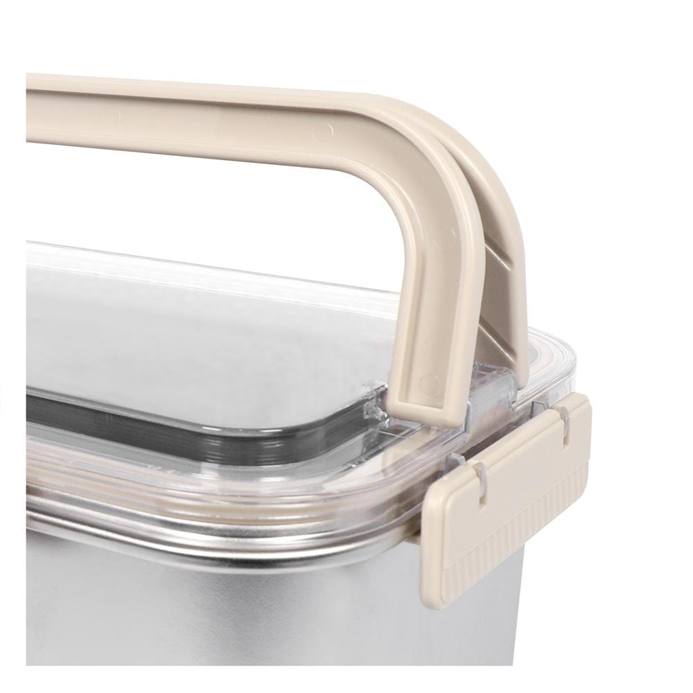 กล่องอาหารสเตนเลส มีหู 5.8 ลิตร KECH MERCURY สีเบจ