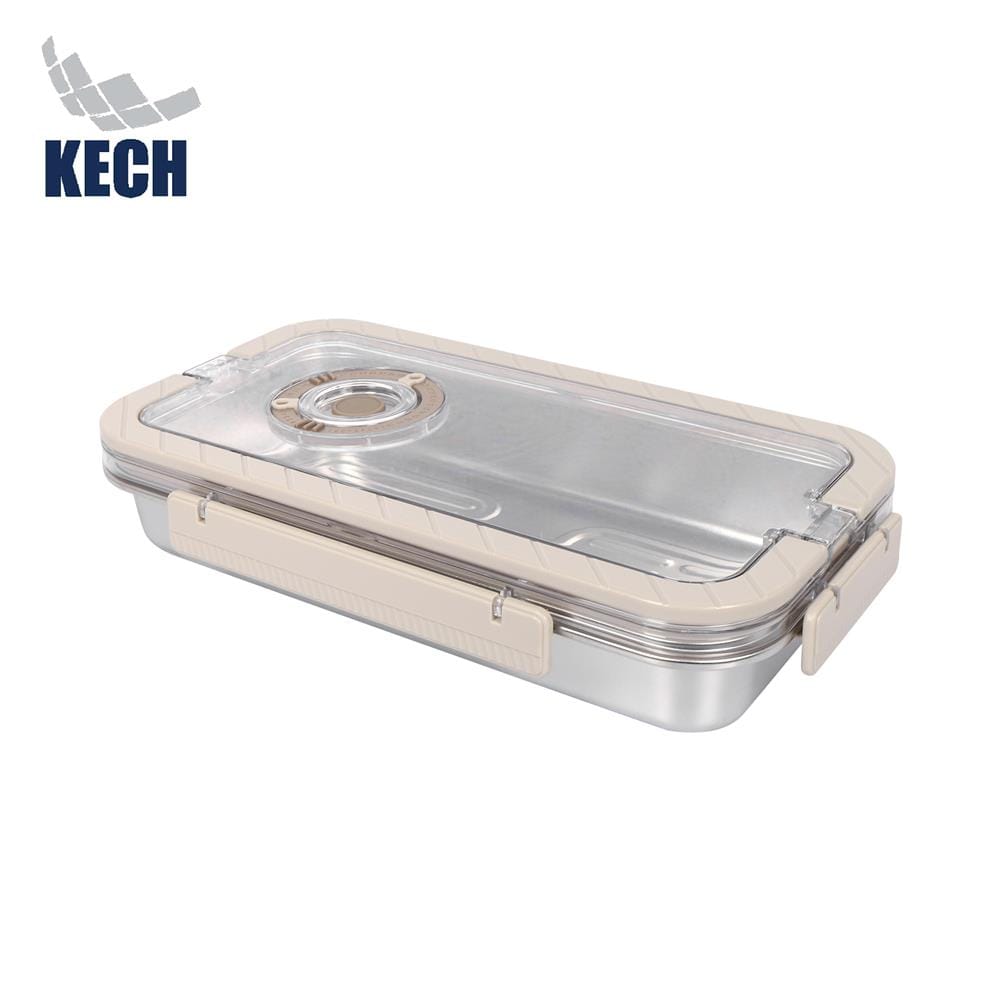 กล่องอาหารสเตนเลส มีหู 2.2 ลิตร KECH MERCURY สีเบจ_0