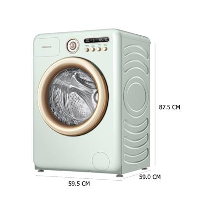 เครื่องซักอบผ้าฝาหน้า HISENSE WD105R5 10.5/7 กก. 1400RPM อินเวอร์เตอร์ สีเขียวพาสเทล_6