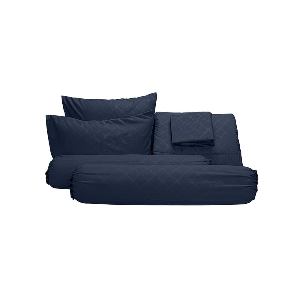 ชุดผ้าปูที่นอน 6 ฟุต (ชุด 6 ชิ้น) PICASSO BASIC ENJOY สี NAVY BLUE
