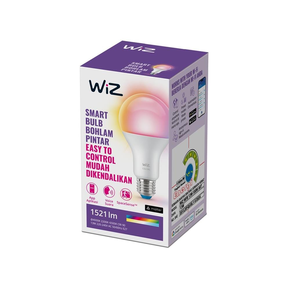 หลอด LED WIZ SMART BULB BOHLAM PINTAR 13 วัตต์ RGB E27