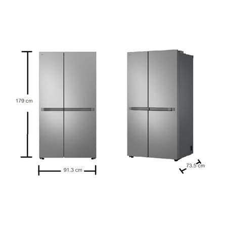 ตู้เย็น SIDE BY SIDE LG GC-B257KLJW.APYPLMT 23.4 คิว อินเวอร์เตอร์ สีเงิน_7