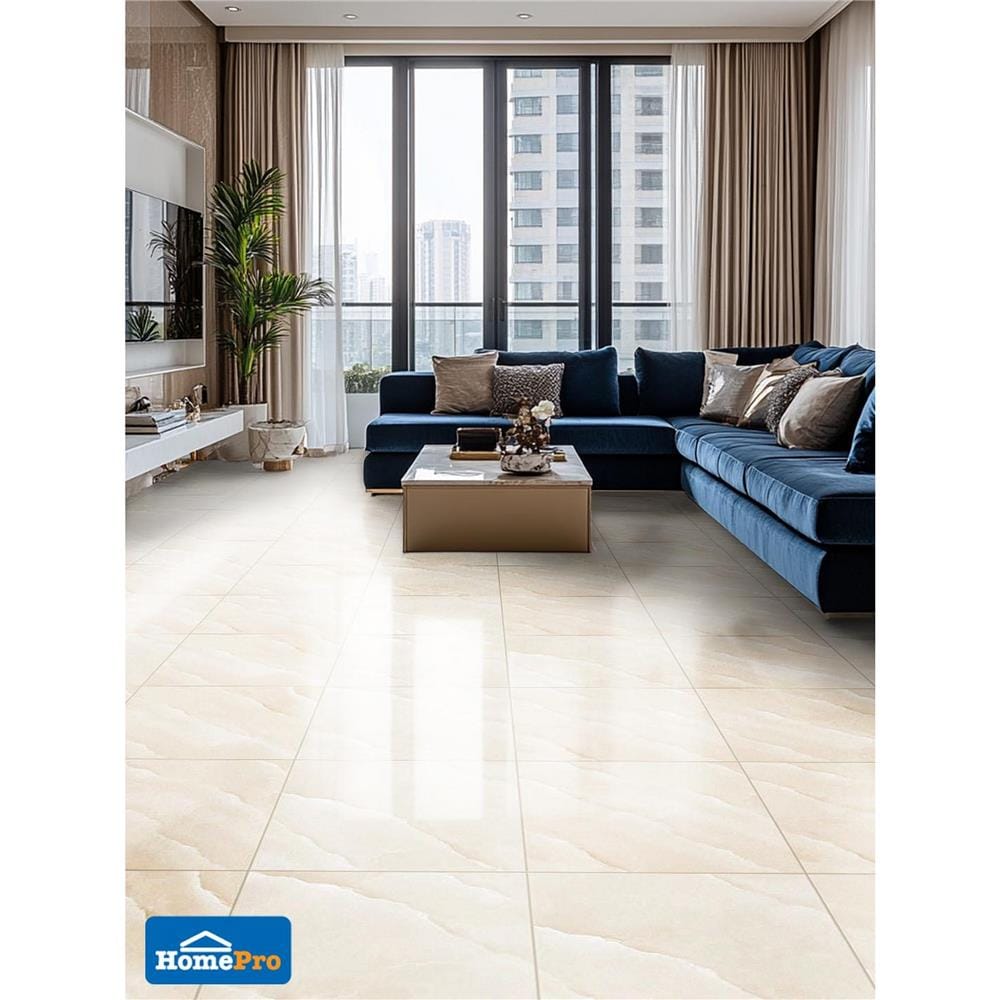 กระเบื้องพื้น 40x40 ซม. TARA เอด้ามาร์เบิ้ล สีเบจ A 0.96 ตร.ม.