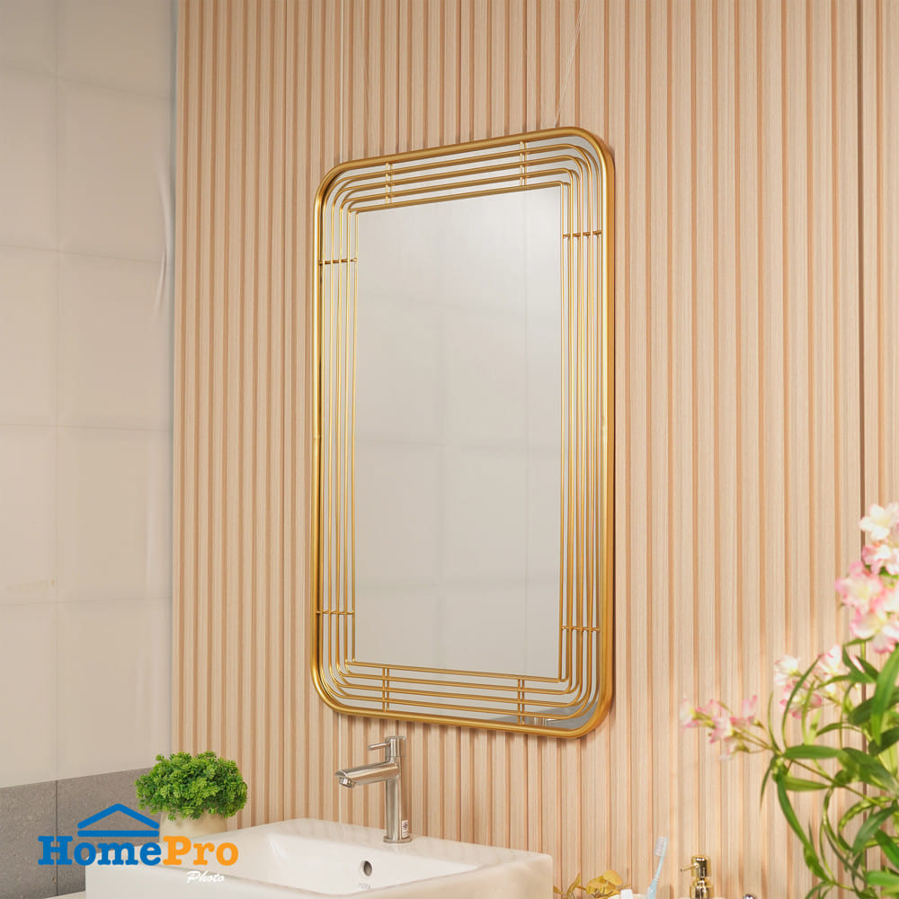 กระจกเงาตกแต่ง MOYA HP-2025-G 60x90 ซม. สีทอง