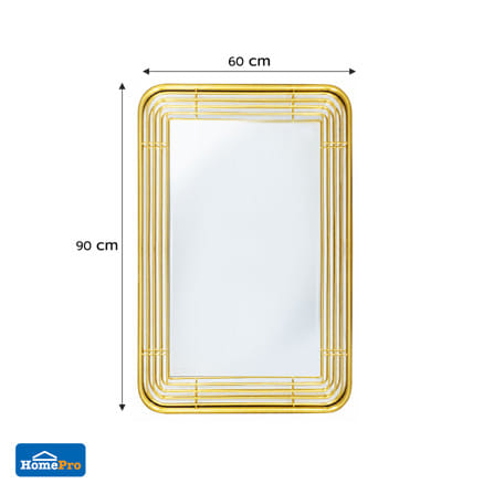 กระจกเงาตกแต่ง MOYA HP-2025-G 60x90 ซม. สีทอง_7
