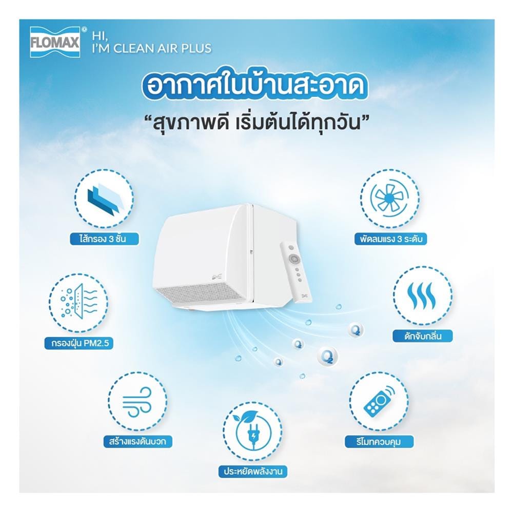 เครื่องเติมอากาศ FLOMAX CLEAN AIR PLUS 96ตารางเมตร